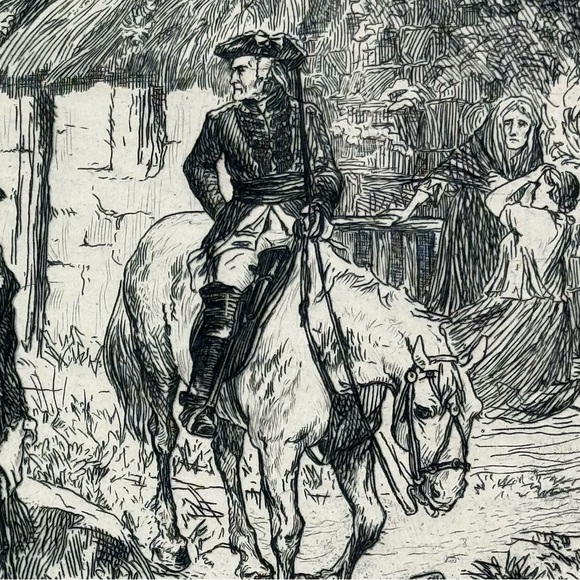 Original Etching “The End of the Forty Five Rebellion” by William Hole, 1882 - Picture 8 of 8